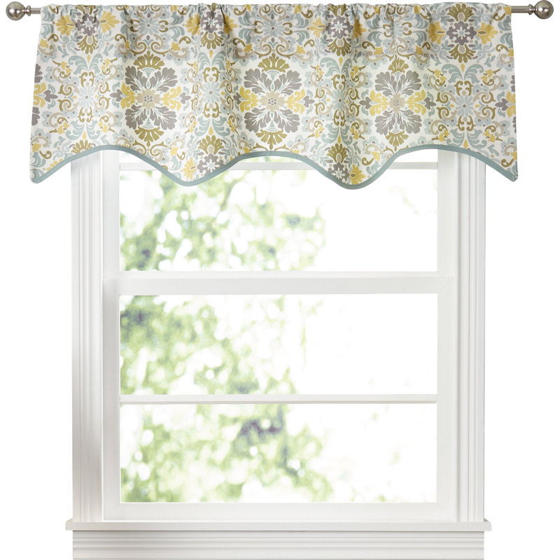 Beachcrest Home Gregor Damask 50" Curtain Valance & Reviews Wayfair